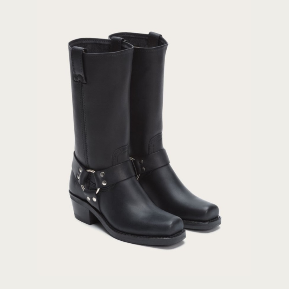 Frye, motorcycle boot, square toe